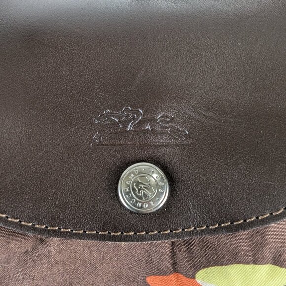 Longchamp Le Pliage Shoulder Brown Bag - Canvas/Leather - AUTH - Great Deal! - Picture 3 of 13